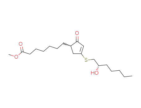 5-(6-methoxycarbonylhexyl)-3-<2(S)-hydroxyheptylthio>-2-cyclopentenone