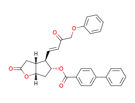 Molecular Structure of 79171-99-6 ([1,1'-Biphenyl]-4-carboxylicacid, hexahydro-2-oxo-4-(3-oxo-4-phenoxy-1-butenyl)-2H-cyclopenta[b]furan-5-yl ester, [3aR-[3aα,4α(E),5β,6aα]]- (9CI))