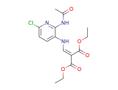 Molecular Structure of 139087-01-7 (Propanedioic acid,
[[[2-(acetylamino)-6-chloro-3-pyridinyl]amino]methylene]-, diethyl ester)