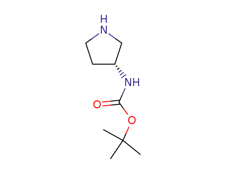 Molecular Structure of 122536-77-0 ((R)-3-(Boc-amino)pyrrolidine)