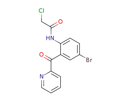 Molecular Structure of 41526-21-0 (N-[4-Bromo-2-(2-pyridylcarbonyl)phenyl]-2-chloroacetamide)