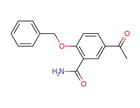 Molecular Structure of 75637-30-8 (5-acetyl-2-(phenylmethoxy)benzamide)