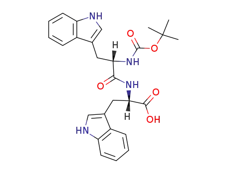 Molecular Structure of 90826-08-7 (L-Tryptophan, N-[(1,1-dimethylethoxy)carbonyl]-L-tryptophyl-)