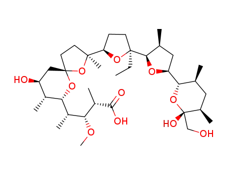 (2S,3R,4S)-4-[(2S,5S,7S,8R,9S)-2-[(2R,5S)-5-Ethyl-5-[(2R,3S,5R)-5-[(2S,3S,5R,6R)-6-hydroxy-6-(hydroxymethyl)-3,5-dimethyloxan-2-yl]-3-methyloxolan-2-yl]oxolan-2-yl]-7-hydroxy-2,8-dimethyl-1,10-dioxaspiro[4.5]decan-9-yl]-3-methoxy-2-methylpentanoic acid