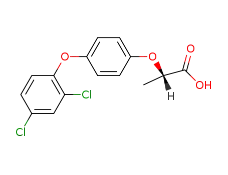 Molecular Structure of 75021-71-5 (Propanoic acid, 2-[4-(2,4-dichlorophenoxy)phenoxy]-, (S)-)