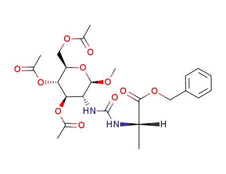 N-(methyl 3,4,6-tri-O-acetyl-2-amino-2-deoxy-β-D-glucopyranoside)-N'-carbamoyl-L-alanine benzyl ester