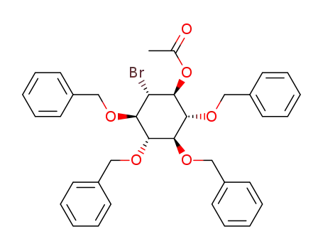 (+/-)-2-O-Acetyl-3,4,5,6-tetra-O-benzyl-1-bromo-1-deoxy-scyllo-inositol