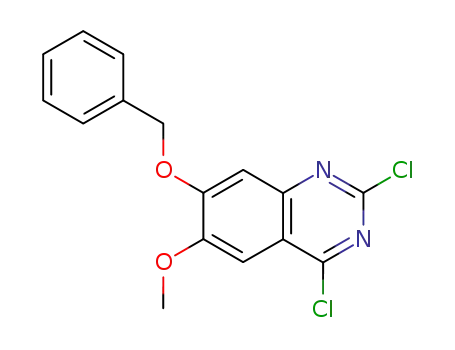 Molecular Structure of 60771-18-8 (7-(benzyloxy)-2,4-dichloro-6-methoxyquinazoline)