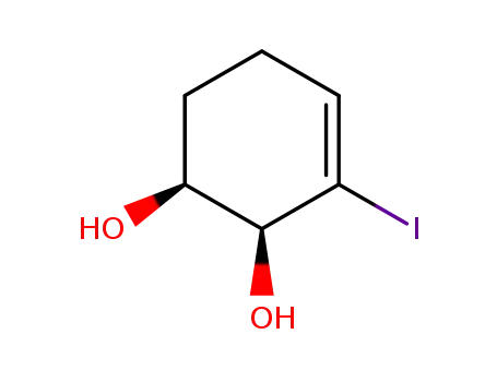 Molecular Structure of 176166-16-8 (3-Cyclohexene-1,2-diol, 3-iodo-, (1S,2S)-)