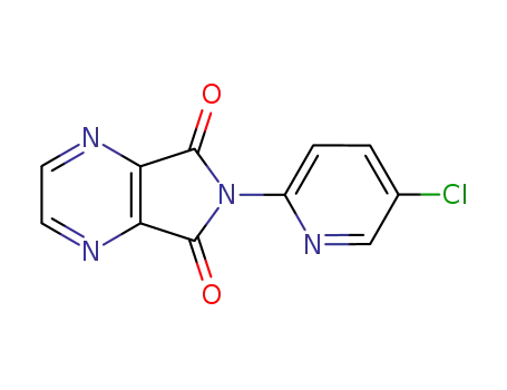 Molecular Structure of 43200-82-4 (6-(5-Chloro-2-pyridyl)-5H-pyrrolo[3,4-b]pyrazine-5,7(6H)-dione)