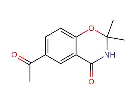 Molecular Structure of 142167-24-6 (4H-1,3-Benzoxazin-4-one, 6-acetyl-2,3-dihydro-2,2-dimethyl-)