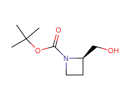 Molecular Structure of 161511-90-6 ((R)-1-(TERT-BUTOXYCARBONYL)-2-AZETIDINEMETHANOL)