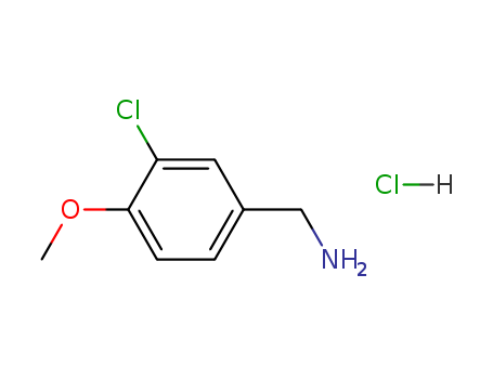 41965-95-1,3-CHLORO-4-METHOXYBENZYLAMINE HYDROCHLORIDE,BIO-FARMA BF004393;3-CHLORO-4-METHOXYBENZYLAMINE HYDROCHLORIDE;4-AMINOMETHYL-2-CHLOROANISOLE HCL;4-AMINOMETHYL-2-CHLOROANISOLE HYDROCHLORIDE;3-chloro-4-methoxybenzylamineHCl;3-Chloro-4-methoxybenzylamineHCl95%;3-Chloro-4-methoxybenzylaminehydrochloride95%;3-Chloro-4-methoxybenzylamine hydrochloride 95%