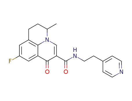 9-fluoro-6,7-dihydro-5-methyl-N-[2-(4-pyridyl)ethyl]-1-oxo-1H,5H-benzo-[i,j]quinolizine-2-carboxamide