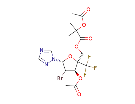 1-<5-O-(2-acetoxy-2-methylpropanoyl)-3-O-acetyl-2-bromo-2-deoxy-4-C-trifluoromethyl-β-D-ribo-furanosyl>triazole