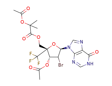 5'-O-(2-acetoxy-2-methylpropanoyl)-3'-O-acetyl-2'-bromo-2'-deoxy-4'-C-(trifluoromethyl)inosine