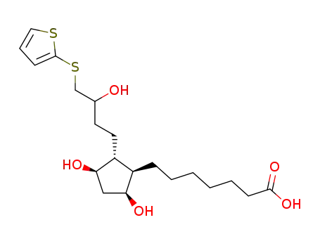 7-{(1R,2R,3R,5S)-3,5-Dihydroxy-2-[3-hydroxy-4-(thiophen-2-ylsulfanyl)-butyl]-cyclopentyl}-heptanoic acid