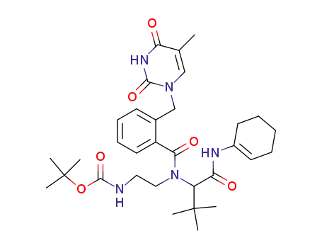 rac-2-[(2-tert-butyloxycarbonyl-aminoethyl)-(2-thymin-methyl-benzoyl)-amino]-3,3-dimethyl-butyric acid-(cyclohexen-1-yl)-amide