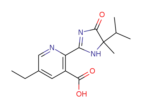 2-[4,5-dihydro-5-methyl-5-(1-methylethyl)-4-oxo-1H-imidazol-2-yl]-5-ethyl nicotinic acid