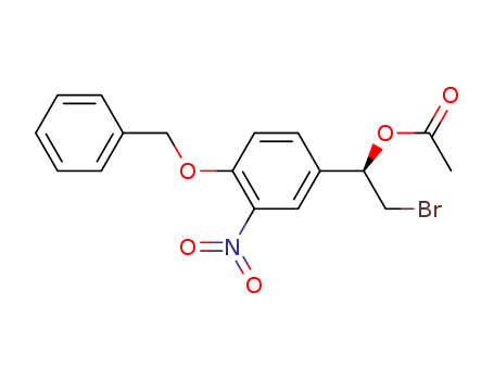 Acetic acid (R)-1-(4-benzyloxy-3-nitro-phenyl)-2-bromo-ethyl ester