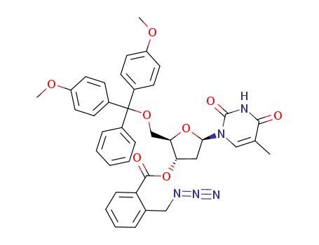 2-Azidomethyl-benzoic acid (2R,3S,5R)-2-[bis-(4-methoxy-phenyl)-phenyl-methoxymethyl]-5-(5-methyl-2,4-dioxo-3,4-dihydro-2H-pyrimidin-1-yl)-tetrahydro-furan-3-yl ester