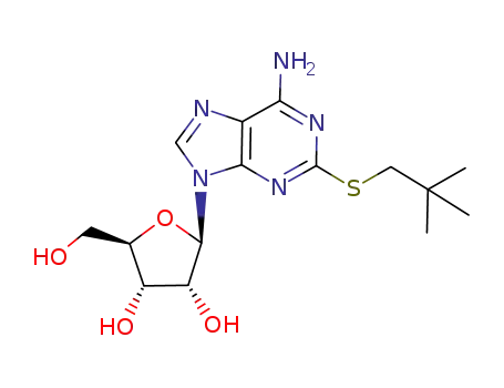 (2R,3R,4S,5R)-2-[6-Amino-2-(2,2-dimethyl-propylsulfanyl)-purin-9-yl]-5-hydroxymethyl-tetrahydro-furan-3,4-diol