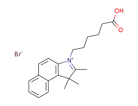 3-(5-carboxypentyl)-1,1,2-trimethyl-1H-benzo-[e]indol-3-ium bromide