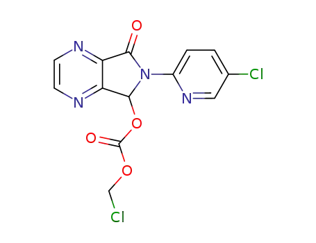 Molecular Structure of 508169-18-4 (7-Chloromethyloxy-carbonyloxy-6-(5-chloropyridin-2-yl)-6,7-dihydro-5H-pyrrolo[3,4-b]pyrazin-5-one)