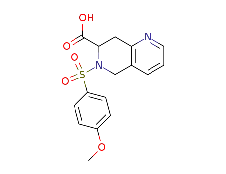 (+/-)-6-(4-methoxybenzenesulfonyl)-5,6,7,8-tetrahydro[1,6]naphthylidine-7-carboxylic acid