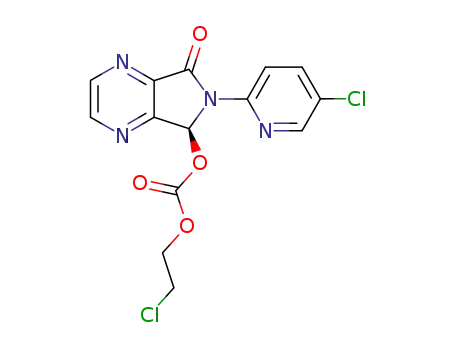 Molecular Structure of 508169-19-5 (Carbonic acid, 2-chloroethyl
(5S)-6-(5-chloro-2-pyridinyl)-6,7-dihydro-7-oxo-5H-pyrrolo[3,4-b]pyrazin
-5-yl ester)