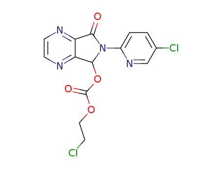 Molecular Structure of 508169-17-3 (Carbonic acid, 2-chloroethyl
6-(5-chloro-2-pyridinyl)-6,7-dihydro-7-oxo-5H-pyrrolo[3,4-b]pyrazin-5-yl
ester)