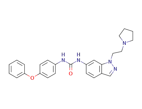 1-(4-phenoxy-phenyl)-3-[1-(2-pyrrolidin-1-yl-ethyl)-1H-indazol-6-yl]-urea