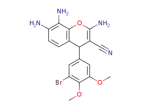 2,7,8-triamino-4-(3-bromo-4,5-dimethoxyphenyl)-4H-chromene-3-carbonitrile