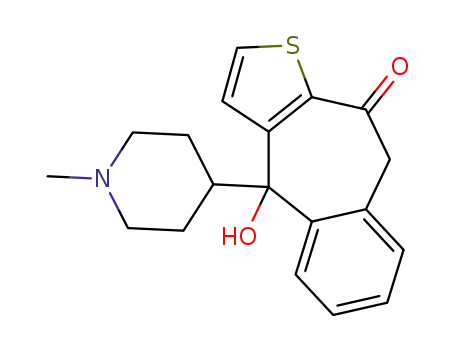 4-hydroxy-4-(1-methyl-4-piperidyl)-9,10-dihydro-4H-benzo<4,5>cyclohepta<1,2-b>thiopene-10-one