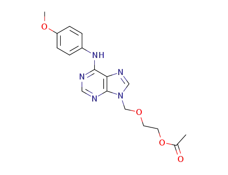 9-[(2-acetoxyethoxy)methyl]-6-(p-methoxyphenylamino)purine
