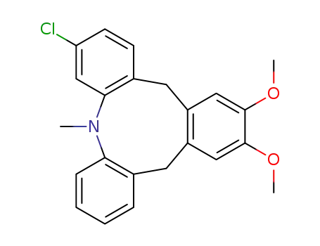 3-chloro-12,13-dimethoxy-5-methyl-10,15-dihydro-5H-5-aza-tribenzo[a,d,g]cyclononene