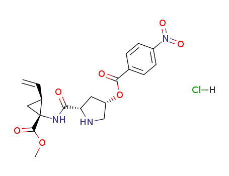 4-nitro-benzoic acid 5-(1-methoxycarbonyl-2-vinylcyclopropylcarbamoyl)pyrrolidin-3-yl ester hydrochloride