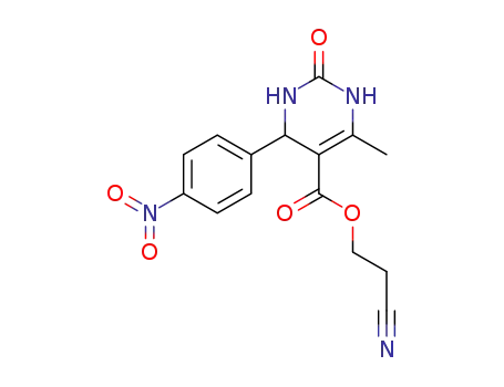 6-methyl-4-(4-nitro-phenyl)-2-oxo-1,2,3,4-tetrahydro-pyrimidine-5-carboxylic acid 2-cyano-ethyl ester