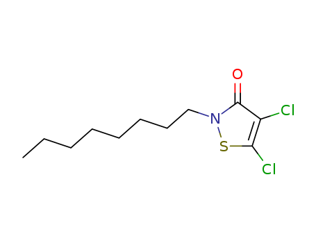 64359-81-5,4,5-Dichloro-2-octyl-isothiazolone,4,5-Dichloro-2-N-octyl-3(2H)-isothiazolone;4,5-Dichloro-2-n-octyl-3-isothiazolone;4,5-Dichloro-2-n-octyl-4-isothiazolin-3-one;4,5-Dichloro-2-n-octyl-4-isothiazoline-3-one;4,5-Dichloro-2-octyl-3(2H)-isothiazolone;4,5-Dichloro-2-octyl-3-isothiazolone;4,5-Dichloro-2-octylisothiazolin-3-one;C 9211;DCOIT;Dichloro-N-octylisothiazolin-3-one;Ecoplast T 20;Kathon 287PXE;Kathon 287tech;Kathon 930;Nalco 2894;RH 287;Rocima 200;Rozone 2000;Sea-Nine 221;