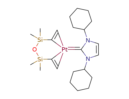 Pt(N,N′-dicyclohexylimidazol-2-ylidene)(divinyltetramethylsiloxane)