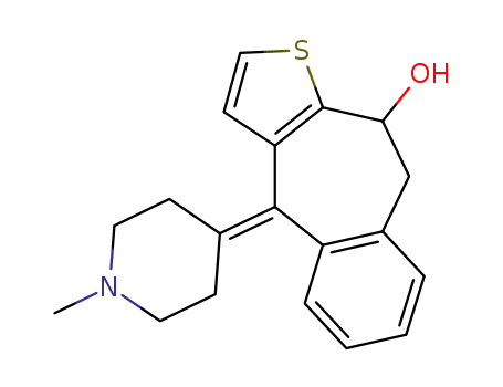 4-(1-methyl-piperidin-4-ylidene)-9,10-dihydro-4H-benzo[4,5]cyclohepta[1,2-b]thiophen-10-ol