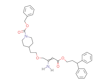 3,3-diphenylpropyl 3-amino-4-(2-(N-benzyloxycarbonyl-4-piperedine)ethoxy)crotonate