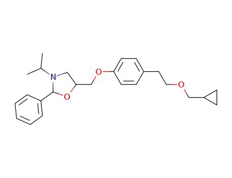 2-Phenyl-3-isopropyl-5-[[4-[2-(cyclopropylmethoxy)ethyl]phenoxy]methyl]oxazolidine