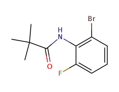 Molecular Structure of 865626-99-9 (N-(2-bromo-6-fluoro-phenyl)-2,2-dimethyl-propanamide)