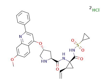 (2S,4R)-N-((1R,2S)-1-(cyclopropylsulfonylcarbamoyl)-2-vinylcyclopropyl)-4-(7-methoxy-2-phenylquinolin-4-yloxy)pyrrolidine-2-carboxamide dihydrochloride