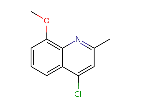 Molecular Structure of 64951-58-2 (4-CHLORO-8-METHOXY-2-METHYLQUINOLINE)