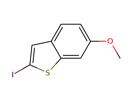 Molecular Structure of 183133-89-3 (Benzo[b]thiophene, 2-iodo-6-Methoxy-)