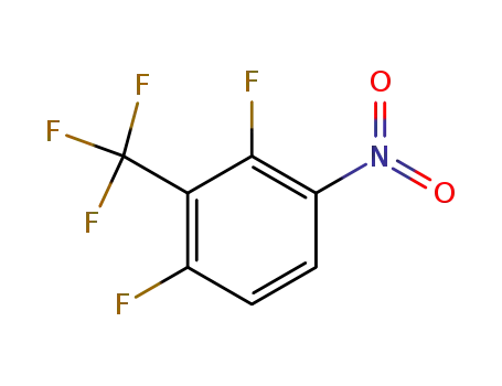 Molecular Structure of 123973-36-4 (1,3-Difluoro-4-nitro-2-(trifluoromethyl)benzene)
