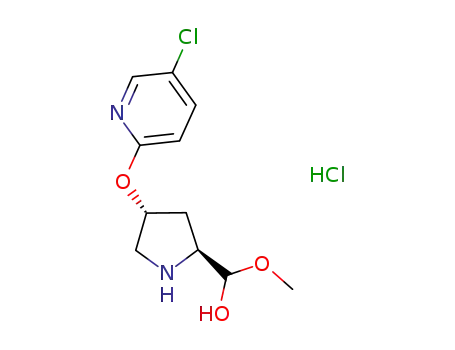 4R-(5-chloropyridin-2-yloxy)-pyrrolidine-2S-carboxylic acid methyl ester hydrochloride salt