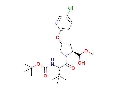 1-(2S-tert-butoxycarbonylamino-3,3-dimethylbutyryl)-4R-(5-chloropyridin-2-yloxy)-pyrrolidine-2S-carboxylic acid methyl ester